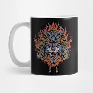 Demon cat samurai Mug